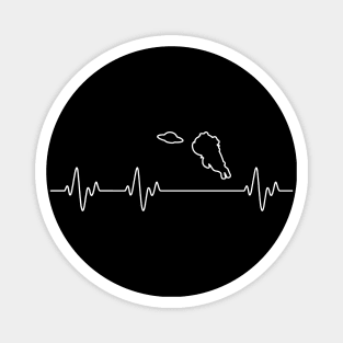 UFO Alien Heartbeat Dog Line Funny Magnet